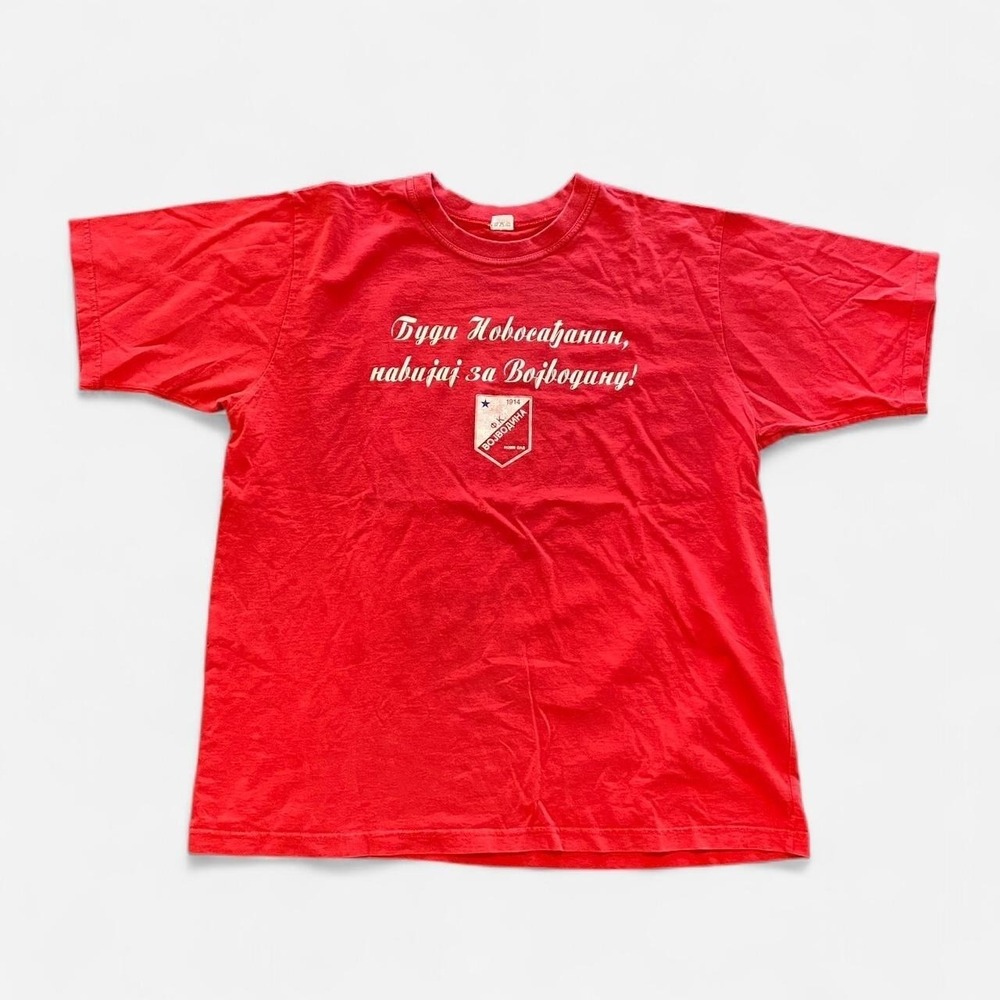 Vintage bojboanha  flag graphic red tshirt